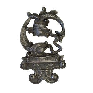 VINTAGE PISCES ASTROLOGY METAL DOOR-WALL-GARDEN ORNAMENT